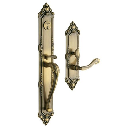 Baldwin Double Cylinder Entry Handlesets Antique Brass 6950.050.LDBL